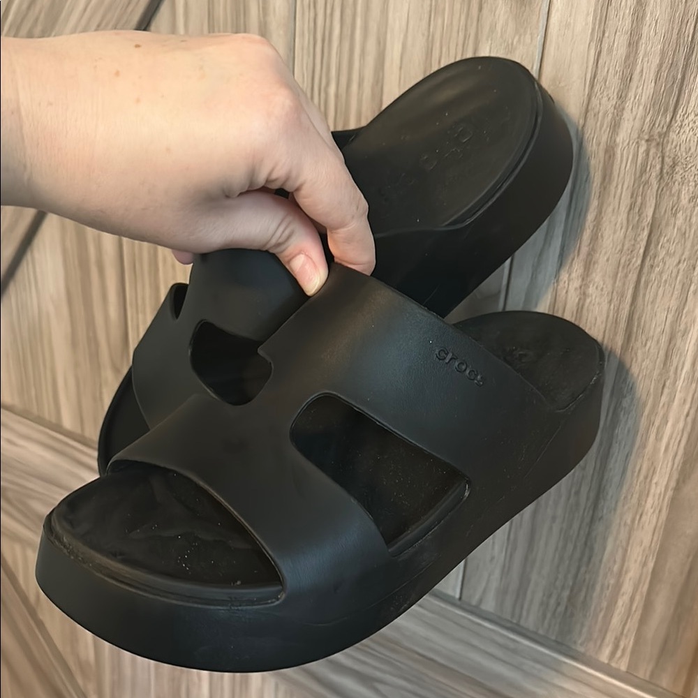 Black Slide Sandals